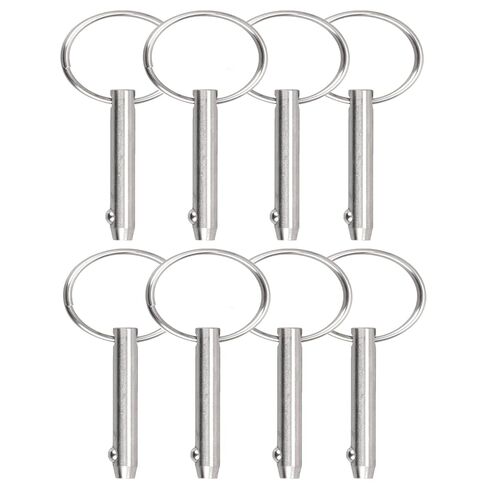 2 PCS Marine 316 Stainless Steel Quick Release Pin Bimini Top Pin, Diameter 1/4"(6.3 mm), Overall Length 2.56"(65 mm), Usable Length 2"（51 mm) in Saudi Arabia