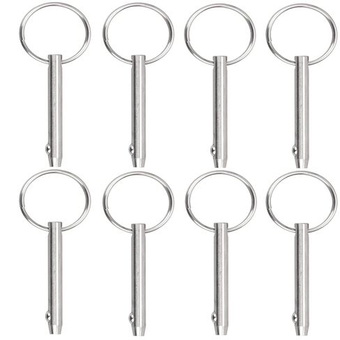 2 PCS Marine 316 Stainless Steel Quick Release Pin Bimini Top Pin, Diameter 1/4"(6.3 mm), Overall Length 2.56"(65 mm), Usable Length 2"（51 mm) in Saudi Arabia