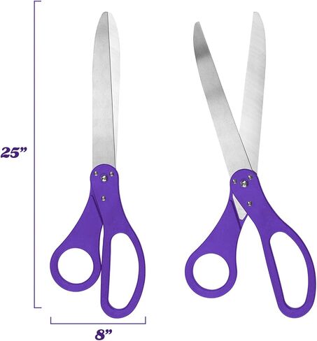 Deluxe Silver Grand Opening Ribbon Cutting Ceremony Kit - 25" Giant Scissors with Silver Satin Ribbon, Banner, Bows, Balloons & More in Kuwait
