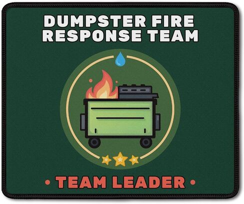 لوحة ماوس فريق الاستجابة للحريق من Dumpster، لوحة ماوس مضحكة من Dumpster Fire لأجهزة الكمبيوتر المحمول وملحقات مكتب العمل، هدايا مضحكة لزملاء العمل من النساء والرجال الخبراء في الحرائق، 9.5 × 7.9 بوصة، J067 in Kuwait