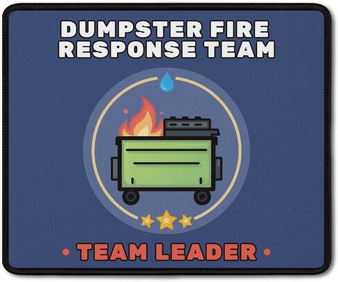 لوحة ماوس فريق الاستجابة للحريق من Dumpster، لوحة ماوس مضحكة من Dumpster Fire لأجهزة الكمبيوتر المحمول وملحقات مكتب العمل، هدايا مضحكة لزملاء العمل من النساء والرجال الخبراء في الحرائق، 9.5 × 7.9 بوصة، J067 in Kuwait