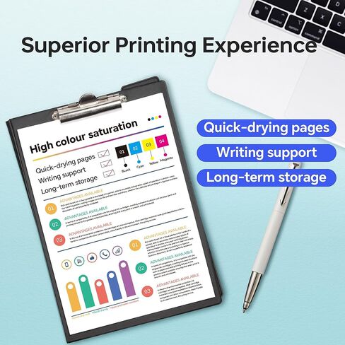 خراطيش حبر 936XL بديلة لمجموعة خراطيش الحبر HP 936e 936XL المتوافقة مع طابعة HP OfficeJet Pro 9110b 9120b 9130b OfficeJet Pro Wide Format 9720 9730 (أسود سماوي أرجواني أصفر) in Kuwait