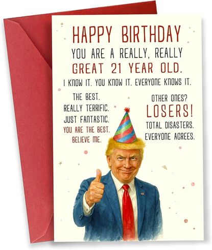 Funny Card for 21 Year Old, 21st Birthday Gifts for Her Him, Cards for Men Women, Birthday Decorations for Christmas, Mothers Day, Gifts for Girl, Daughter, Son, Niece, Nephew, Premium Quality in Saudi Arabia