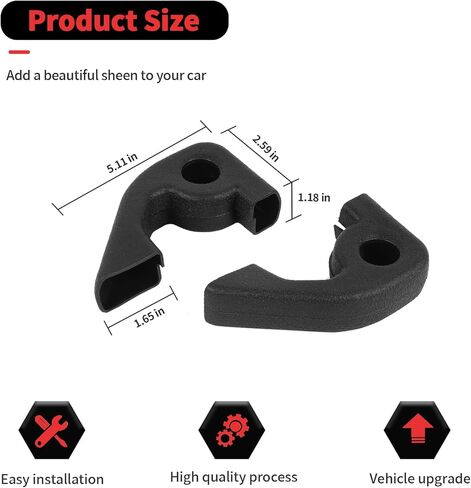 RT-TCZ Tow Hook Covers - Bumper Tow Hook Rubber Protector Exterior Accessories for Ford Bronco 2021-2025 (Style B, Red) in Saudi Arabia