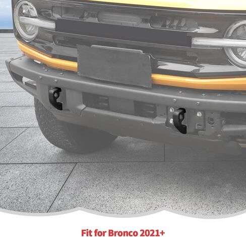 RT-TCZ Tow Hook Covers - Bumper Tow Hook Rubber Protector Exterior Accessories for Ford Bronco 2021-2025 (Style B, Red) in Saudi Arabia