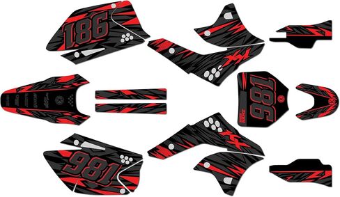 مجموعة رسومات لـ Kawasaki KX 250F (2006-2008) Twitch Series Magenta 09 Mil - مجموعة ملصقات رسومات السباق المخصصة للدراجة الترابية، بدون بلاستيك in Kuwait