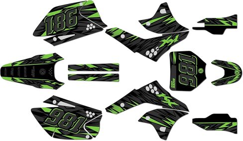 مجموعة رسومات لـ Kawasaki KX 250F (2006-2008) Twitch Series Magenta 09 Mil - مجموعة ملصقات رسومات السباق المخصصة للدراجة الترابية، بدون بلاستيك in Kuwait