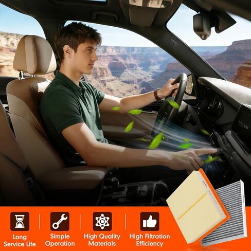 CA10242 Air Filter and CF11176 Cabin Air Filter Set, Engine Air Filter AC Filter Kit. in Kuwait