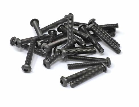 Iexcell 50 قطعة M6 × 40 مم درجة الخيط 1 مم سبيكة فولاذية 10.9 درجة مقبس سداسي الشكل زر رأس غطاء براغي مجموعة مسامير، لمسة نهائية من أكسيد الأسود in Saudi Arabia