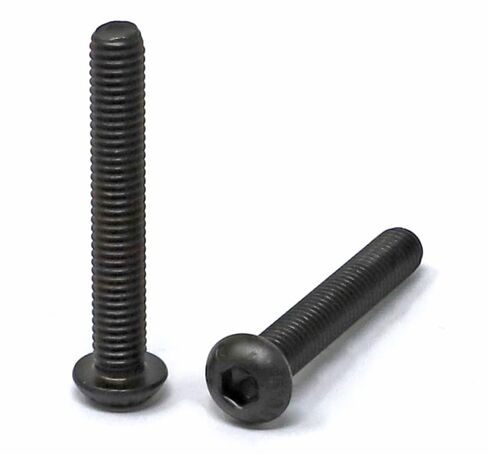 Iexcell 50 قطعة M6 × 40 مم درجة الخيط 1 مم سبيكة فولاذية 10.9 درجة مقبس سداسي الشكل زر رأس غطاء براغي مجموعة مسامير، لمسة نهائية من أكسيد الأسود in Saudi Arabia