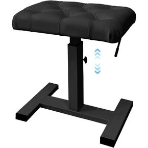 lumizone Height Adjustable Piano Bench Hydraulic Lifting Keyboard Bench with PU Leather Modern Leather Heavy Duty Piano Stool High Density Sponge Lining Alloy Material, Black Gloss in Kuwait