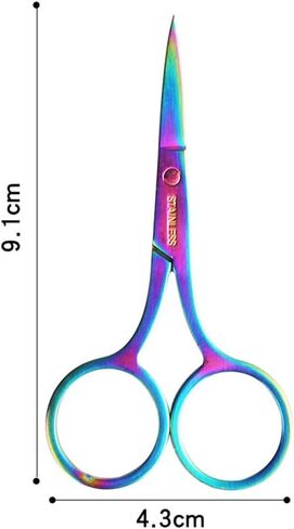 Stainless Steel Ergonomic Cross-Stitch Scissors - Ambidextrous Design for Precise Cutting of Fabric, Sewing, Embroidery and DIY Crafts in Saudi Arabia