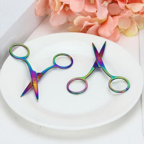 Stainless Steel Ergonomic Cross-Stitch Scissors - Ambidextrous Design for Precise Cutting of Fabric, Sewing, Embroidery and DIY Crafts in Saudi Arabia