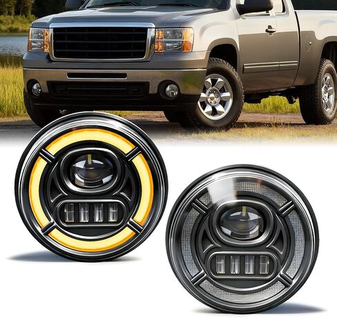 Professional Fog Light Assembly, Clear Waterproof Front Driving Lamps Kit Compatible with 2015-2019 GMC Sierra 2500HD/ 3500HD DOT Approved in Saudi Arabia