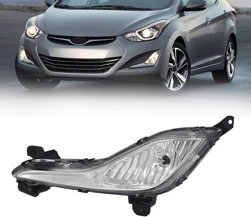 الهالوجين Foglamp متوافق مع Hyundai Elantra GT 2013 2014 2015 2016 2017 مجموعة مصابيح الضباب HY2592142 92201A5010 HY2593142 92202A5010 (LH) in Saudi Arabia