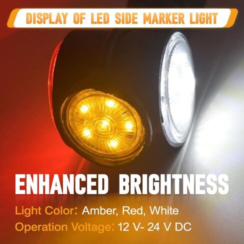 مصابيح LED للمقطورة، مصابيح علامة المقطورة، ضوء إشارة الانعطاف، متوافقة مع مركبة تيار مستمر 12-24 فولت، مثل الحافلات والشاحنات والمقطورات والشاحنات قطعتين in Saudi Arabia