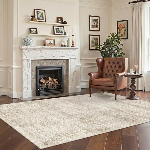 8x10 Area Rugs - Washable Rug for Living Room, Ultra-Thin Abstract Rug, Indoor Non-Slip Rug for Bedroom, Stain Resistant Large Area Rug, Super Soft Low Pile Rugs in Saudi Arabia