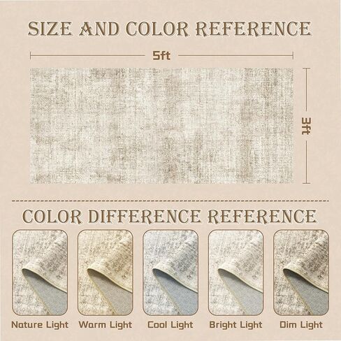 8x10 Area Rugs - Washable Rug for Living Room, Ultra-Thin Abstract Rug, Indoor Non-Slip Rug for Bedroom, Stain Resistant Large Area Rug, Super Soft Low Pile Rugs in Saudi Arabia
