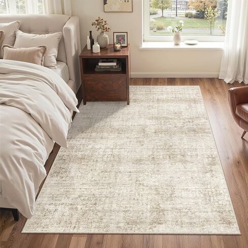 8x10 Area Rugs - Washable Rug for Living Room, Ultra-Thin Abstract Rug, Indoor Non-Slip Rug for Bedroom, Stain Resistant Large Area Rug, Super Soft Low Pile Rugs in Saudi Arabia