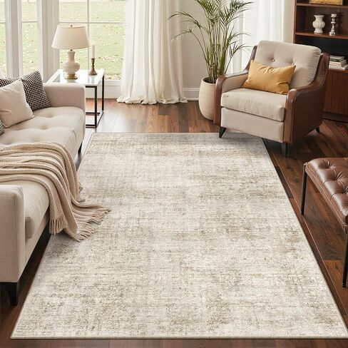 8x10 Area Rugs - Washable Rug for Living Room, Ultra-Thin Abstract Rug, Indoor Non-Slip Rug for Bedroom, Stain Resistant Large Area Rug, Super Soft Low Pile Rugs in Saudi Arabia