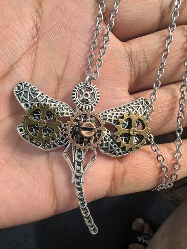 Dragonfly Steampunk Earrings Punk Gothic Steam Gear Dragonfly Dangle Earrings Ladies Halloween Jewelry Gifts in Saudi Arabia