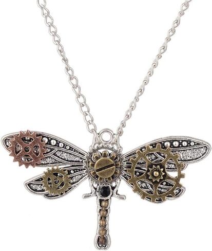 Dragonfly Steampunk Earrings Punk Gothic Steam Gear Dragonfly Dangle Earrings Ladies Halloween Jewelry Gifts in Saudi Arabia