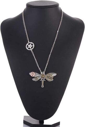 Dragonfly Steampunk Earrings Punk Gothic Steam Gear Dragonfly Dangle Earrings Ladies Halloween Jewelry Gifts in Saudi Arabia