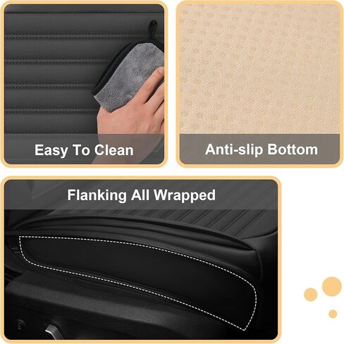 Car Seat Cover Fit for Toyota Corolla 2009-2026 Full Coverage Nappa Faux Leather Car Seat Protector, Fashion Anti-Slip Waterproof Easy to Install, Auto Interior Accessories(Full Set,Black&Red) in Kuwait