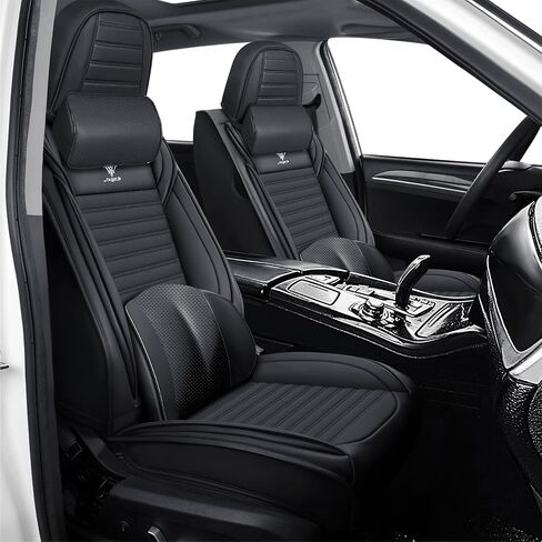 Car Seat Cover Fit for Toyota Corolla 2009-2026 Full Coverage Nappa Faux Leather Car Seat Protector, Fashion Anti-Slip Waterproof Easy to Install, Auto Interior Accessories(Full Set,Black&Red) in Kuwait