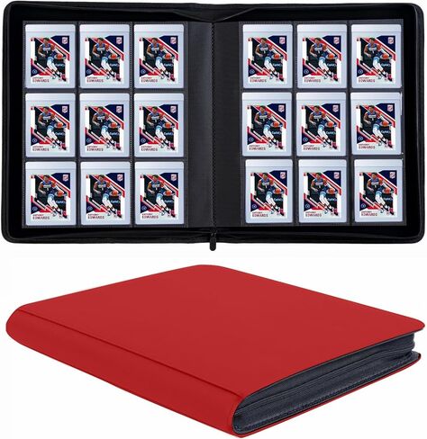 9 Pockets Card Binder for Semi Rigid Card Holders, Ringless Card Binder Album Holds 360Pcs Hard Sleeves, Semi Card Holder Binder with Sleeves for PSA, BGS & Grading, CSG, Clear TCG Protector (Black) in Saudi Arabia