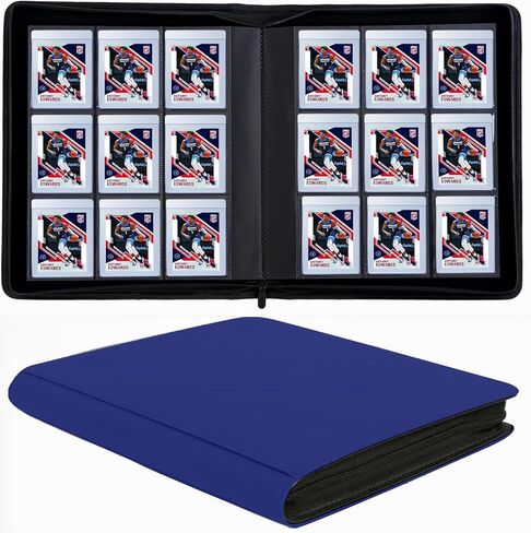 9 Pockets Card Binder for Semi Rigid Card Holders, Ringless Card Binder Album Holds 360Pcs Hard Sleeves, Semi Card Holder Binder with Sleeves for PSA, BGS & Grading, CSG, Clear TCG Protector (Black) in Saudi Arabia