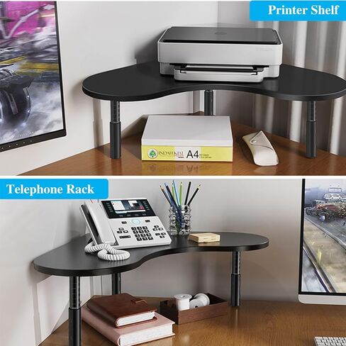 Corner Monitor Stand Acrylic Corner Riser for Computer Monitor/Laptop/Flat Screen, Office Desk Laptop Screen Rack for Lifting, Save Space Organizers Shelf (Color : White) in Saudi Arabia