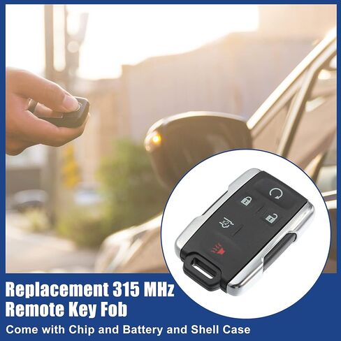 ACROPIX 315 MHz Key Fob Keyless Entry Remote Fit for Chevy Suburban Tahoe 2015-2020 for GMC Yukon 2015-2020 M3N-32337100 - Pack of 2 Black in Saudi Arabia