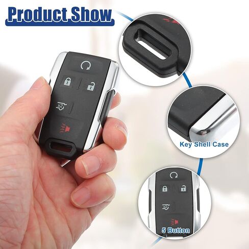 ACROPIX 315 MHz Key Fob Keyless Entry Remote Fit for Chevy Suburban Tahoe 2015-2020 for GMC Yukon 2015-2020 M3N-32337100 - Pack of 2 Black in Saudi Arabia