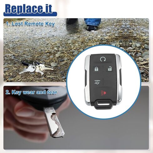 ACROPIX 315 MHz Key Fob Keyless Entry Remote Fit for Chevy Suburban Tahoe 2015-2020 for GMC Yukon 2015-2020 M3N-32337100 - Pack of 2 Black in Saudi Arabia
