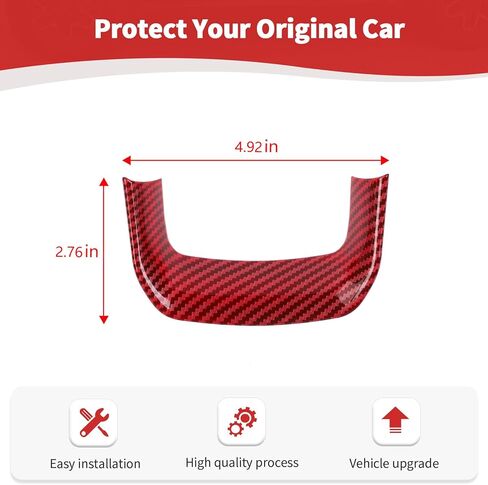 for RAM TRX Steering Wheel Panel Trim Sticker for RAM TRX 2018 2019 2020 2021 2022 2023 2024-Present Red Carbon Fiber Interior Accessories 1pc in Saudi Arabia