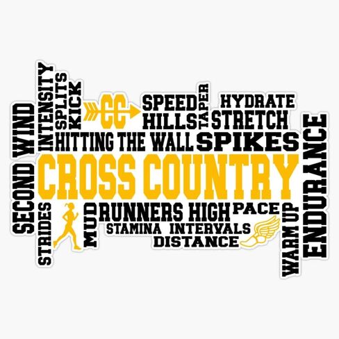 Magnet Cross Country Word Art Magnet Vinyl Decal Sticker 5" in Saudi Arabia