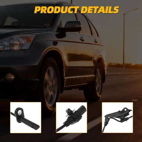 4 قطعة أجهزة استشعار سرعة العجلات الأمامية والخلفية اليسرى واليمنى ABS تناسب Honda CRV 2007-2011، استبدل 57455-SWA-003 57455-SWA-013 ALS1598 ALS1608، للنماذج (المدمجة في اليابان) in Kuwait