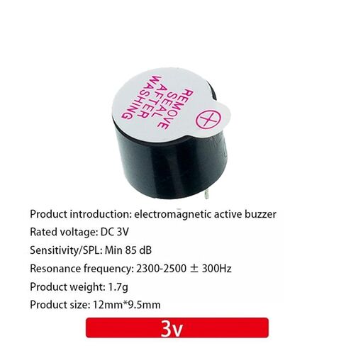 10PCS Active Buzzer 3V/5V/12V/16R TMB12A03 TMB12A05 TMB12A12 Magnetic Long Continous Beep Tone 12095 12 * 9.5mm Mini Speaker(Passive Buzzer 16R) in Saudi Arabia