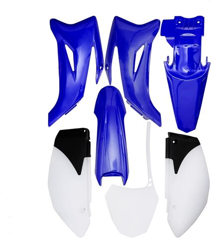 TTR110 Plastic Fender Fairing Kit with Metal Mounting Bracket for TTR110 TTR110E TTR 110 Pit Dirt Bike – ABS Fenders, Shrouds, Number Plate & Side Panels Body Plastics Replacement Set (White) in Saudi Arabia
