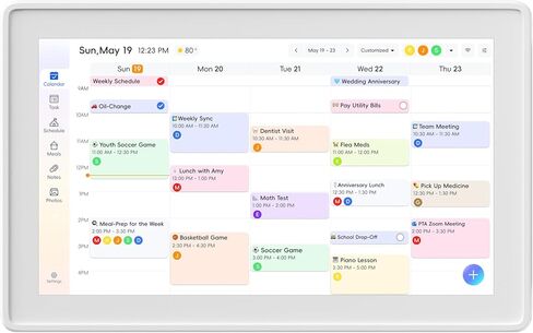 15.6 Inch Digital Family Calendar, All-in-One Smart Organizer with Photo Frame, Wall-Mountable, Task Management, Schedule Planner, White in Saudi Arabia
