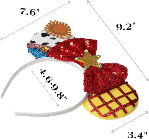 FACHPINT Mouse Ears, Green ears for Boy, Mouse Ears Headband for Women Photo Props, Cute Halloween Mouse Ears for Theme Park Accessories, Sequin Halloween Ears for Party in Saudi Arabia