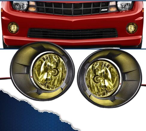 CHEDA Fog Lights Compatible with 2010 2011 2012 2013 Chevy Camaro 2PCS Bumper Lamps+Bulbs Complete Kit (Clear Lens) in Saudi Arabia