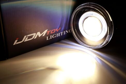 مصابيح الضباب بعدسة العرض iJDMTOY مع حلقات هالة LED متوافقة مع دودج دورانجو داكوتا، أسبن 300C، كومباس جراند شيروكي، ميتسوبيشي رايدر in Saudi Arabia