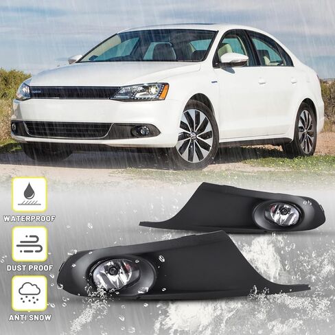 Fog Lights compatible for Volkswagen Jetta 2011 2012 2013 2014 VW Lamps Assembly Driver Passenger Replacement in Saudi Arabia