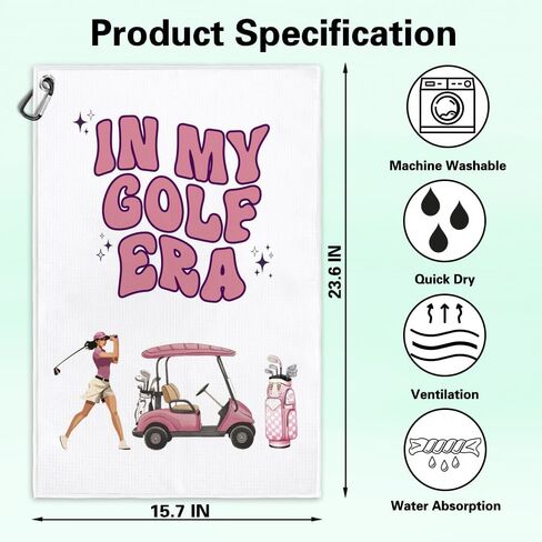 I was One Under Today Funny Printed Microfiber Golf Towel with Clip, Golf Gifts for Golf Fan Dad Mom Grandpa, Golfer Father's Day Birthday Gifts, Golf Accessories for Men Women Him Boyfriend in Saudi Arabia