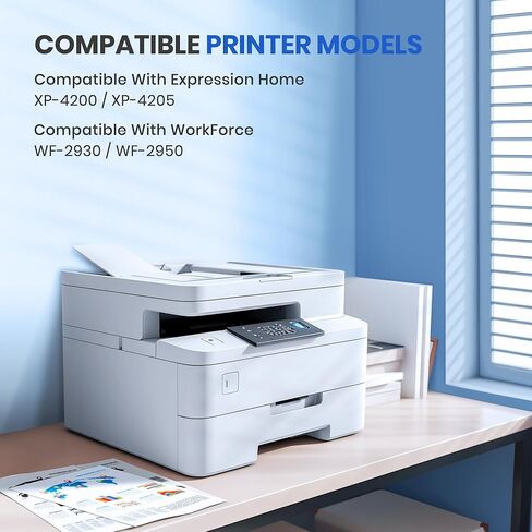 خراطيش حبر 232XL لطابعة Epson بديلة مُعاد تصنيعها لخرطوشة حبر EPSON 232 T232 لطابعة Expression XP-4200 XP-4205 Workforce WF-2930 WF-2950 (4 عبوات، أسود سماوي أصفر أرجواني) in Kuwait