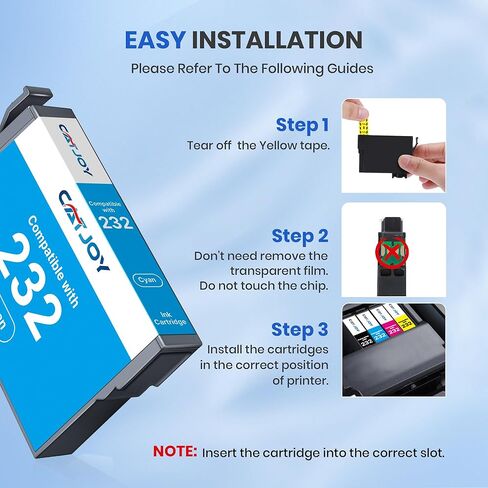 خراطيش حبر 232XL لطابعة Epson بديلة مُعاد تصنيعها لخرطوشة حبر EPSON 232 T232 لطابعة Expression XP-4200 XP-4205 Workforce WF-2930 WF-2950 (4 عبوات، أسود سماوي أصفر أرجواني) in Kuwait