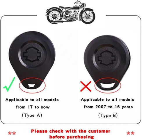 غطاء جلدي لمفتاح السيارة، متوافق مع Harley Davidson Fatboy Heritage Classic Standard RoadKing Ultra Classic Electra Glide V-Rod Dyna Sportster Key Fob حامل سلسلة مفاتيح وقلادة جمجمة in Kuwait