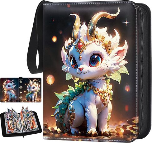 Card Binder for Pokemon Cards 9-pocket 900 Pockets.Trading Card Holder Album Book Case for TCG Cards.with 50 Removable Sleeves.for Collectors Boys Girls Toys Gift(black) in Kuwait